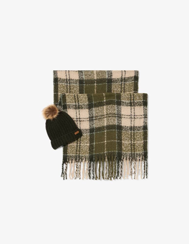 rinascente Barbour Cappello e sciarpa tartan