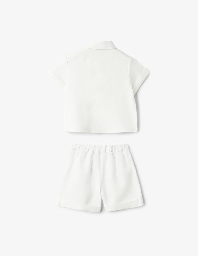 rinascente Il Gufo Linen shirt and shorts set