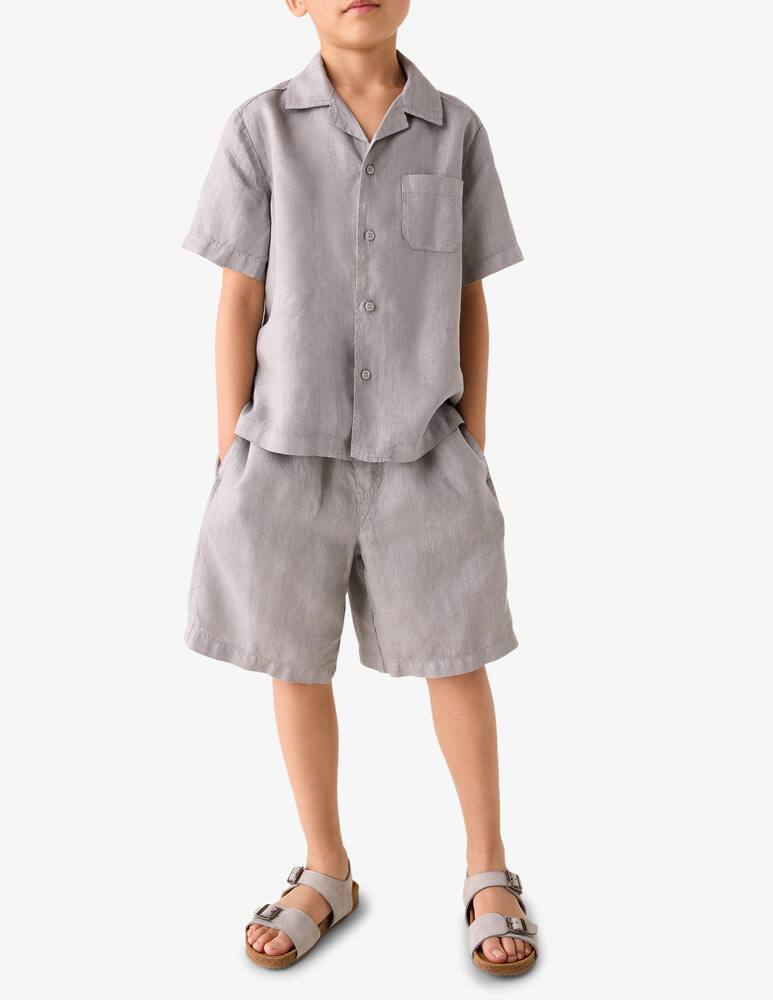 rinascente Il Gufo Linen shirt and shorts set
