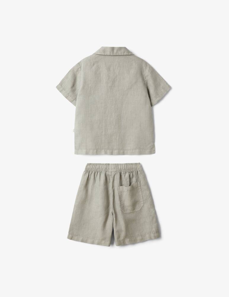 rinascente Il Gufo Linen shirt and shorts set