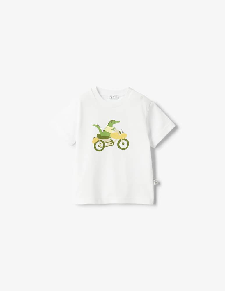 Il Gufo Crocodile biker t-shirt - picture 1 Il Gufo Crocodile biker t-shirt - picture 1
