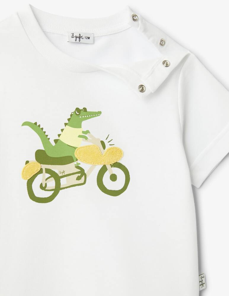 Il Gufo Crocodile biker t-shirt - picture 3 Il Gufo Crocodile biker t-shirt - picture 3