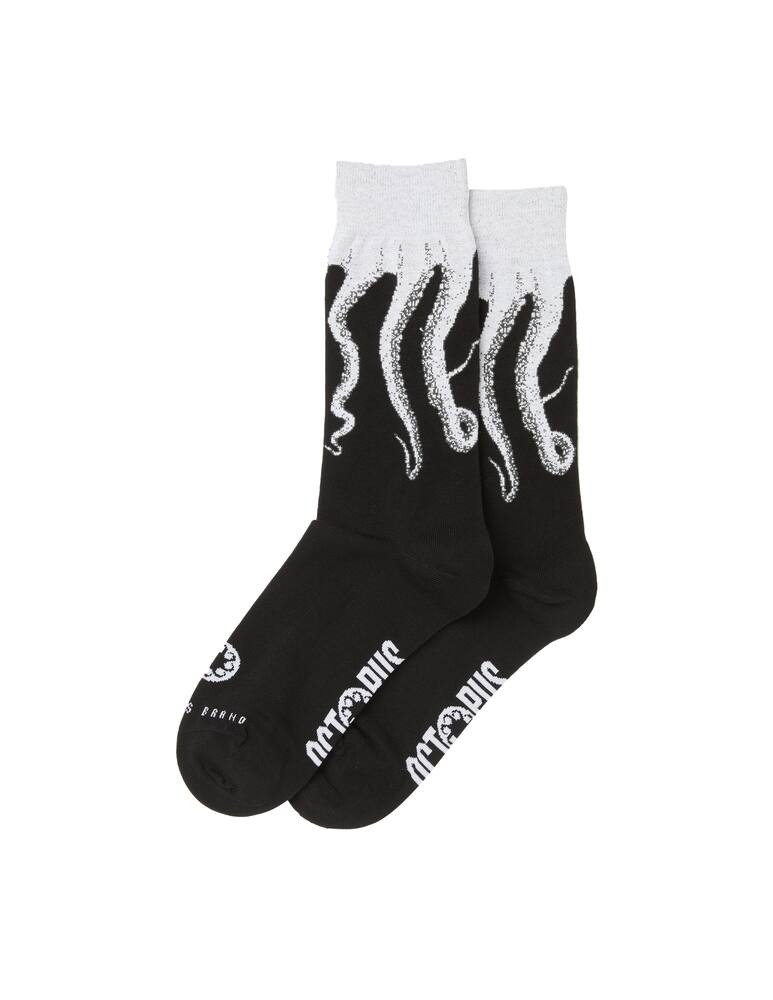 rinascente Octopus Printed sock - black
