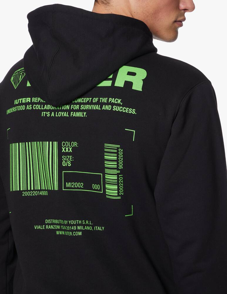 rinascente Iuter Barcode back hoodie