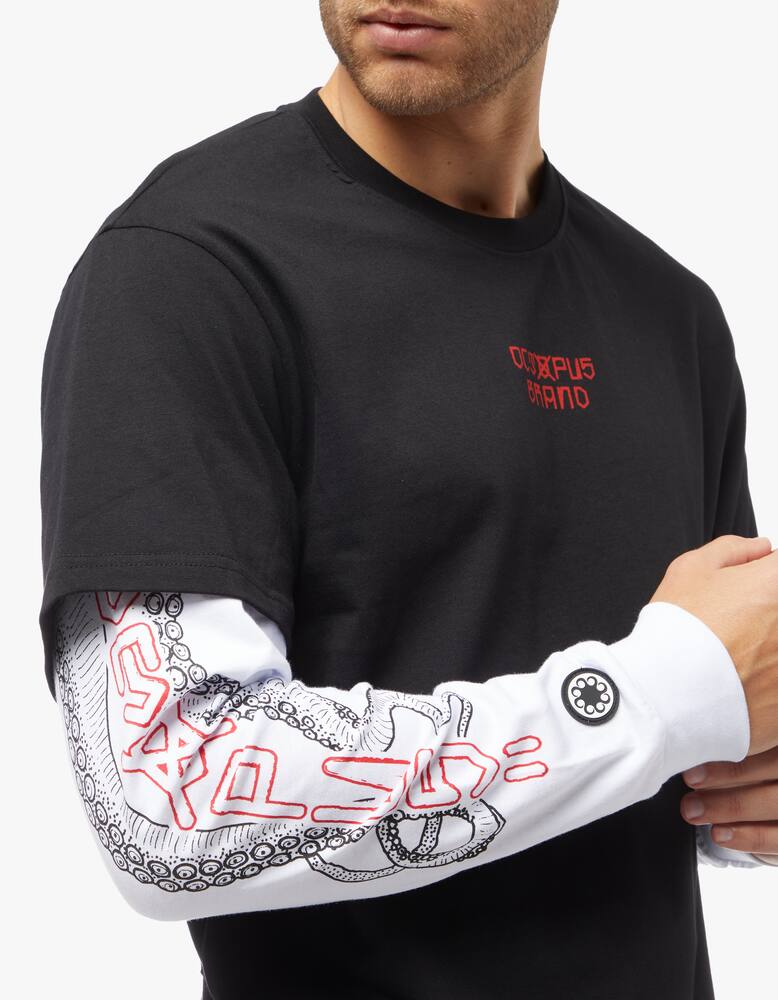 rinascente Octopus Roundneck long sleeves t-shirt bandana print 