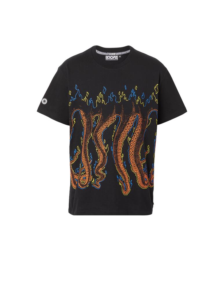 rinascente Octopus T-shirt girocollo con logo more fire