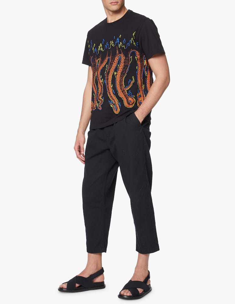 rinascente Octopus T-shirt girocollo con logo more fire