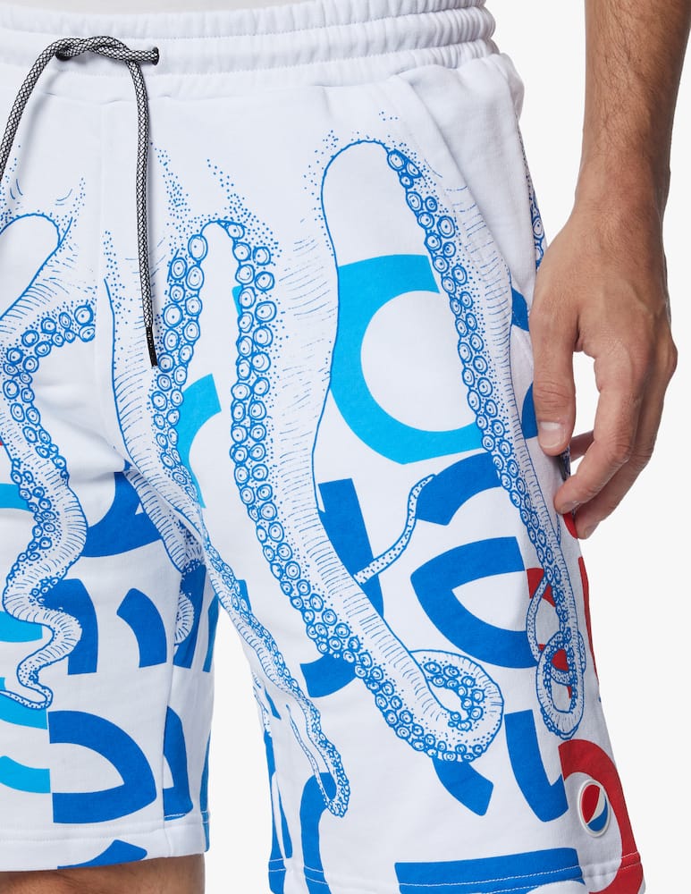 rinascente Octopus Pepsi camo roundneck sweatshorts