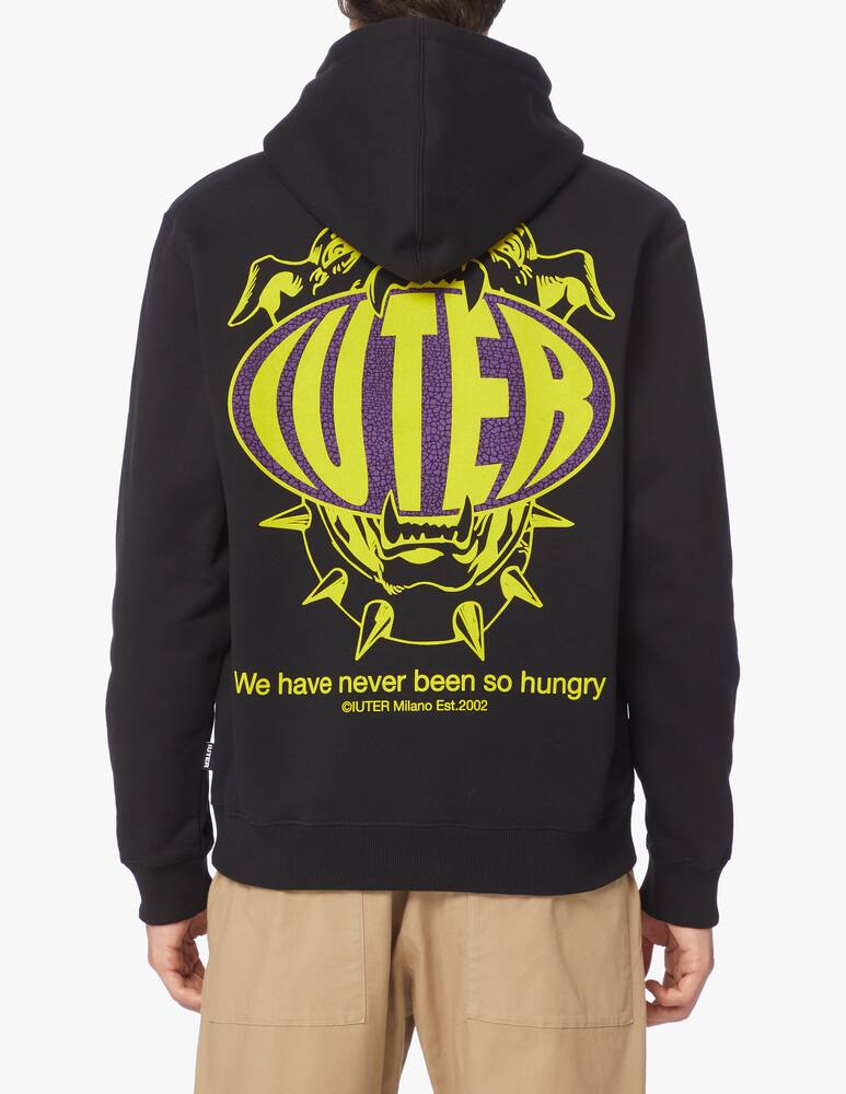 rinascente Iuter Hungry dog screen print hoodie