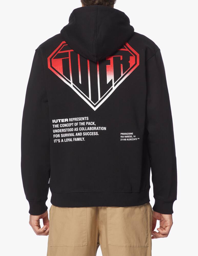 rinascente Iuter Felpa zip con cappuccio double logo