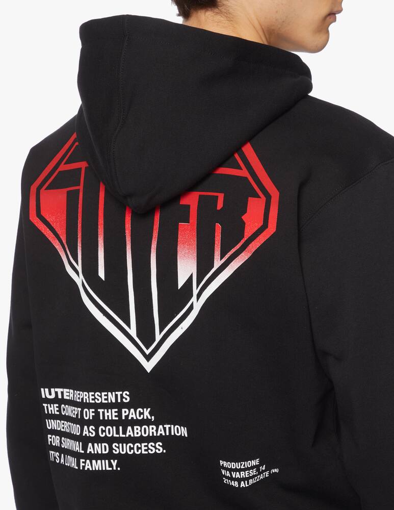 rinascente Iuter Felpa zip con cappuccio double logo