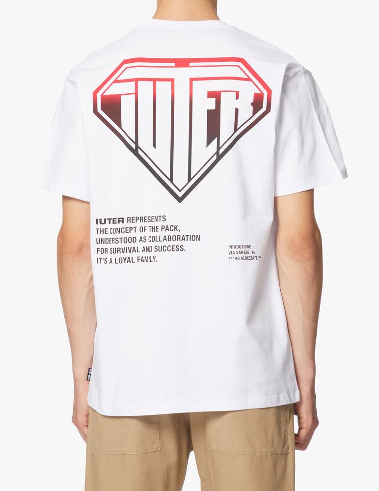 rinascente Iuter Maglietta girocollo double logo con stampa