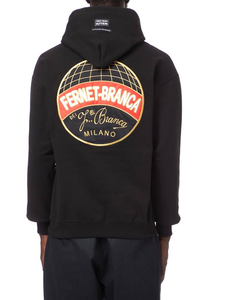 rinascente Iuter Felpa con cappuccio fernet ricamata