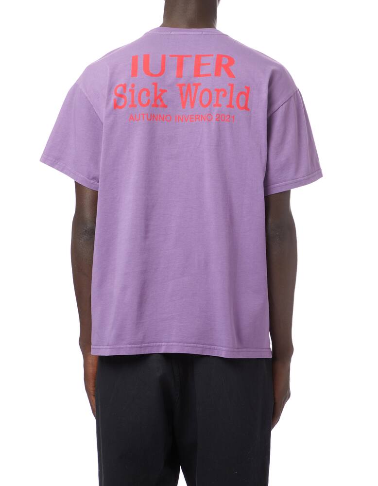 rinascente Iuter Maglietta girocollo sick world con stampa