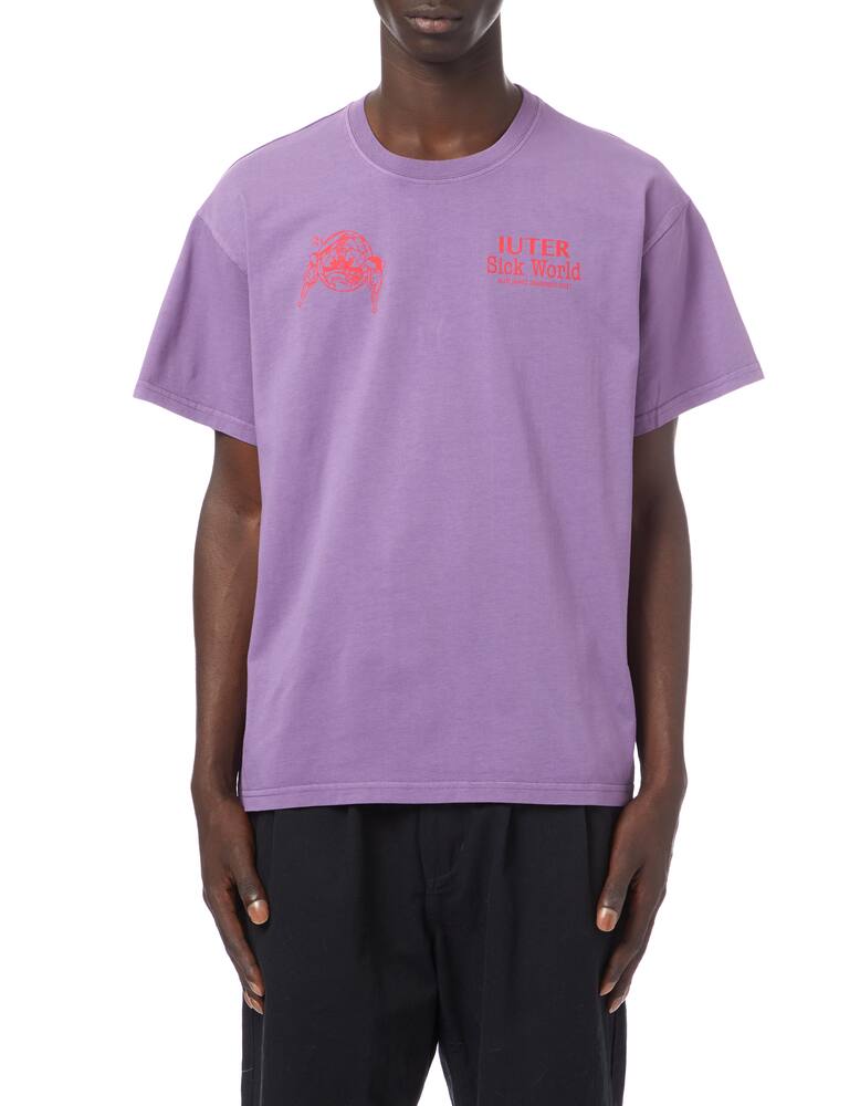 rinascente Iuter Maglietta girocollo sick world con stampa