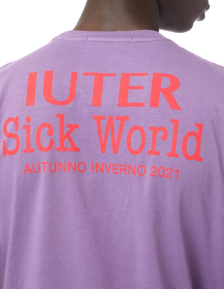 rinascente Iuter Maglietta girocollo sick world con stampa