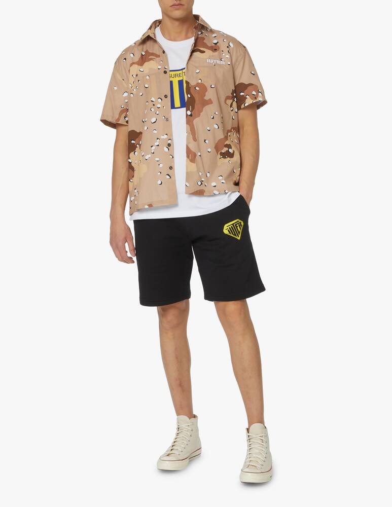 rinascente Iuter Camo choco short sleeve shirt - beige