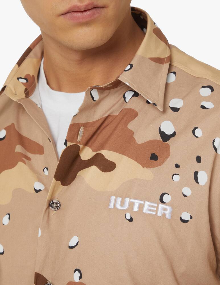 rinascente Iuter Camo choco short sleeve shirt - beige