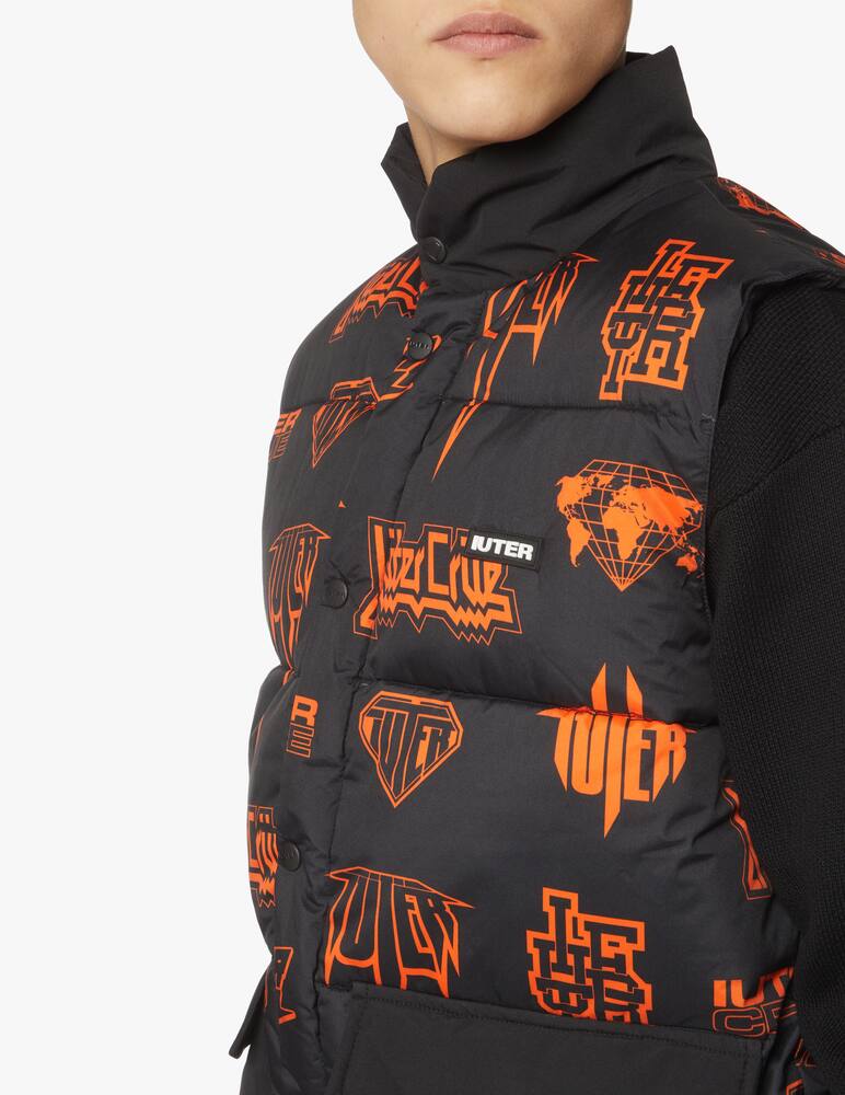 rinascente Iuter Puffy vest logo ao - black