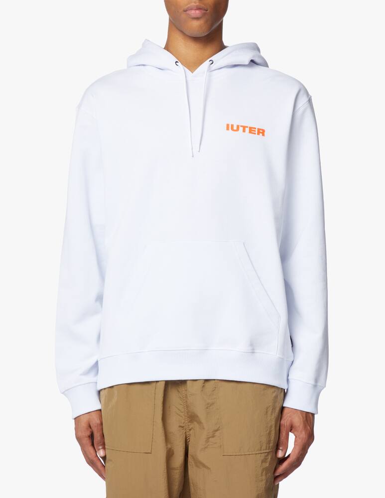 rinascente Iuter Felpa con cappuccio doppio logo - bianco