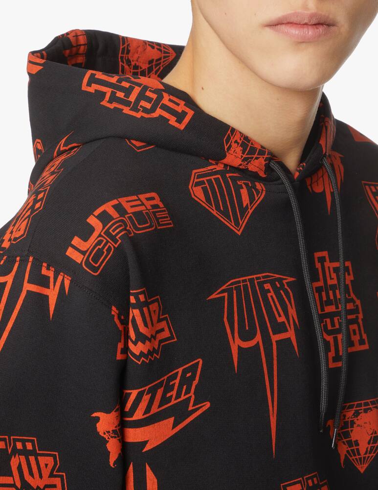 rinascente Iuter Logo ao hoodie - black