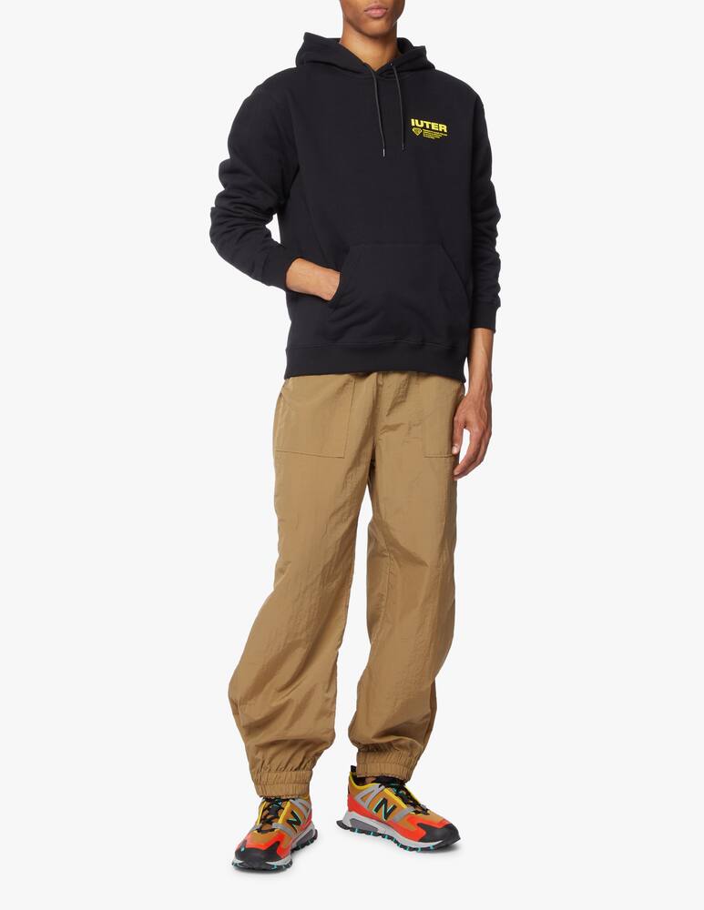 rinascente Iuter Felpa con cappuccio info logo retro - nero