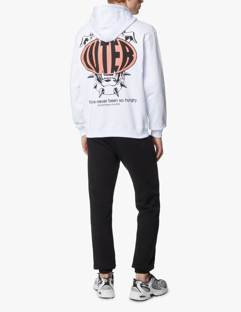 rinascente Iuter Felpa con cappuccio cane retro - bianco