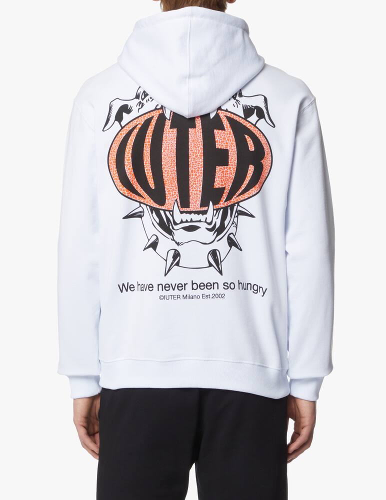 rinascente Iuter Felpa con cappuccio cane retro - bianco