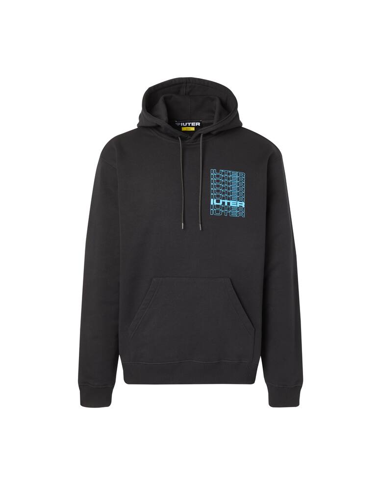 rinascente Iuter Rose thorn back hoodie - black