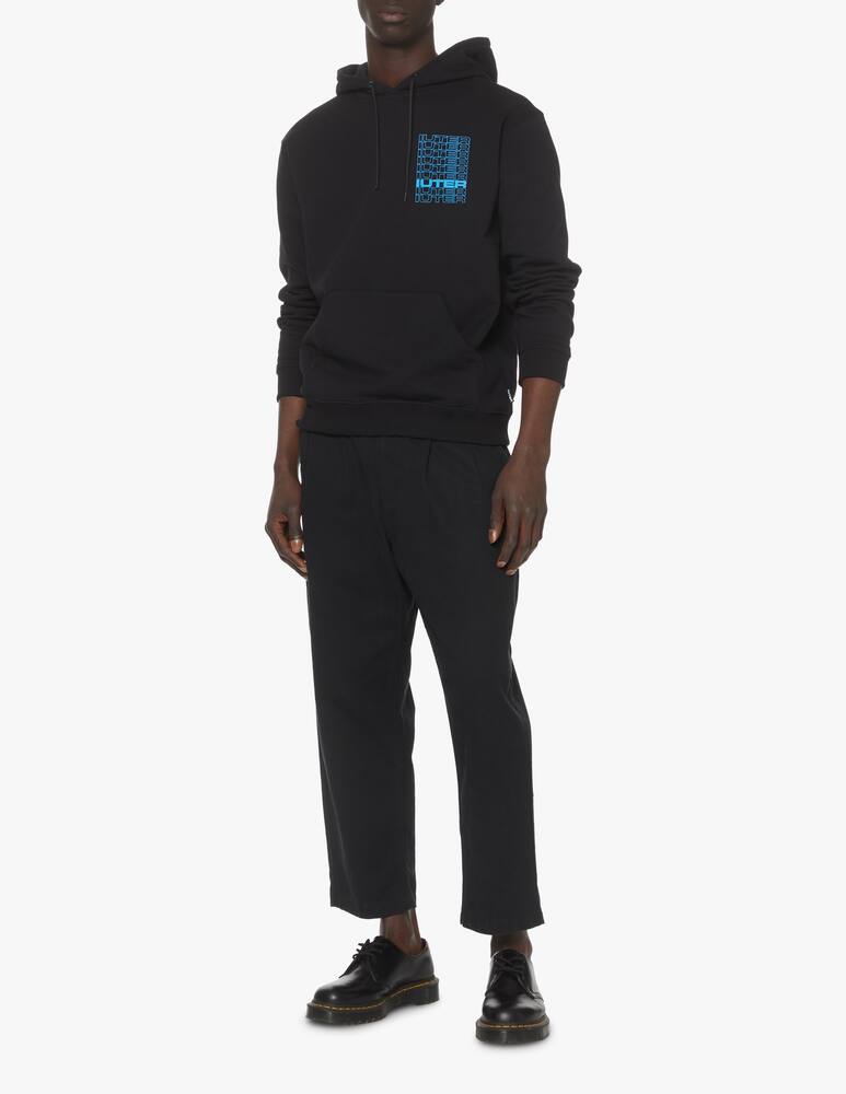 rinascente Iuter Rose thorn back hoodie - black