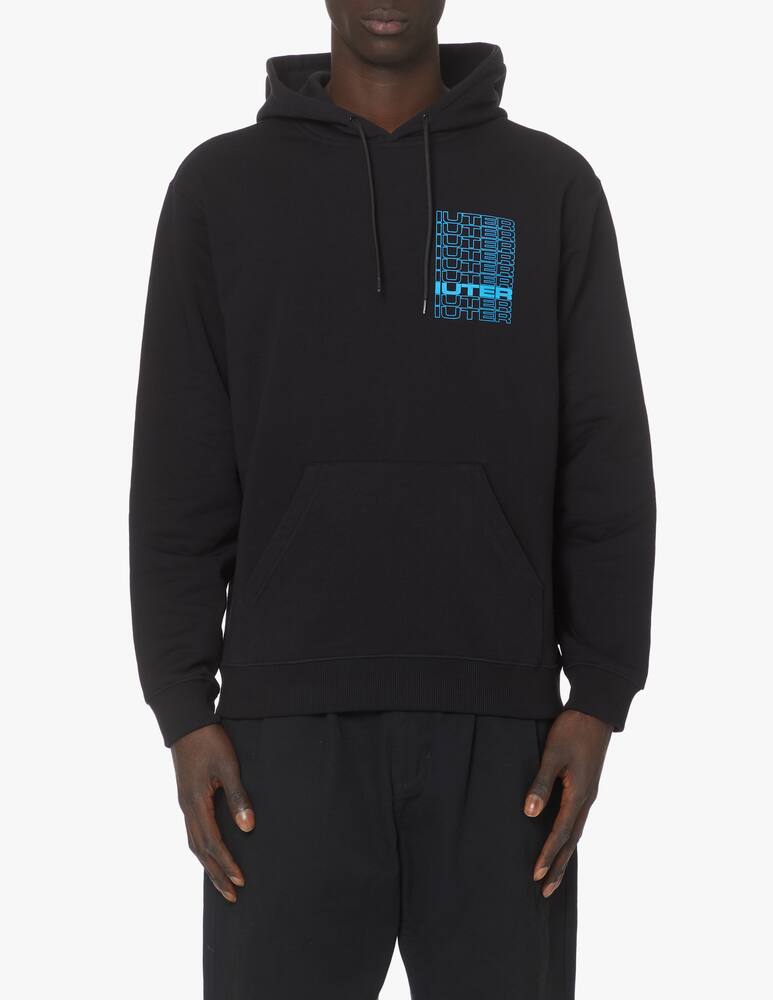 rinascente Iuter Rose thorn back hoodie - black