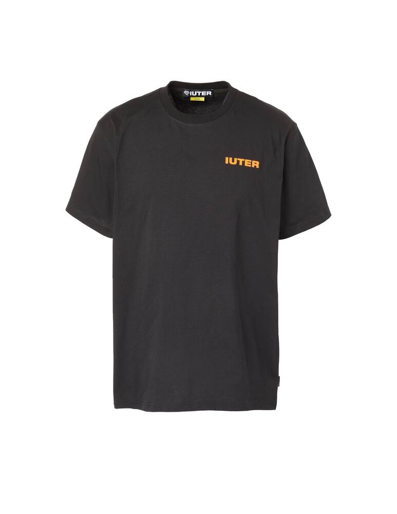 rinascente Iuter Maglietta girocollo doppio logo retro - nero