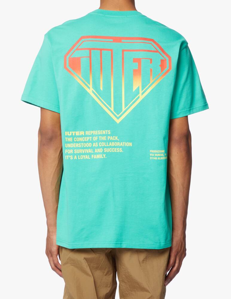 rinascente Iuter Double logo back t-shirt - green