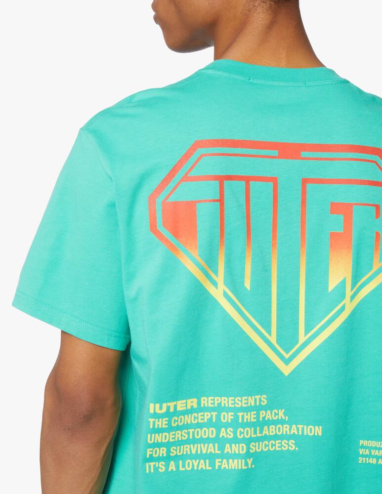 rinascente Iuter Double logo back t-shirt - green