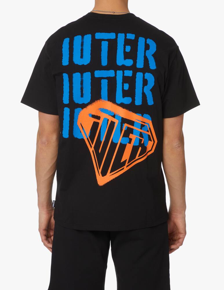 rinascente Iuter Logo stencil back t-shirt - black