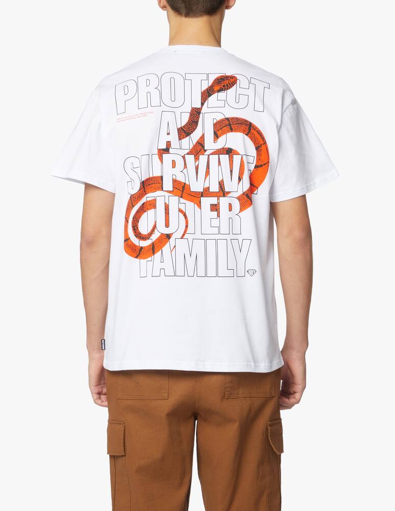 rinascente Iuter Maglietta girocollo serpente retro - bianco