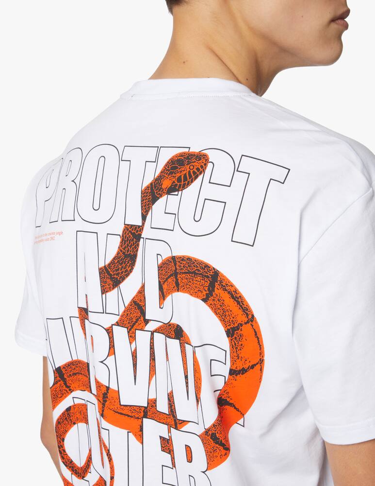 rinascente Iuter Maglietta girocollo serpente retro - bianco