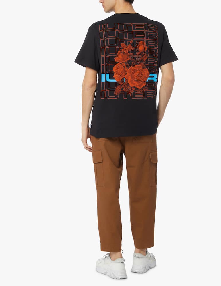 rinascente Iuter Rose thorn back t-shirt - black