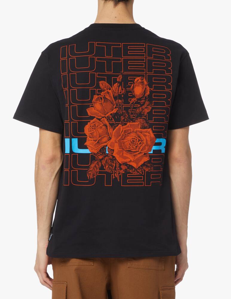 rinascente Iuter Rose thorn back t-shirt - black
