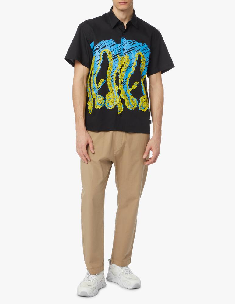 rinascente Octopus Camicia manica corta draft - nero