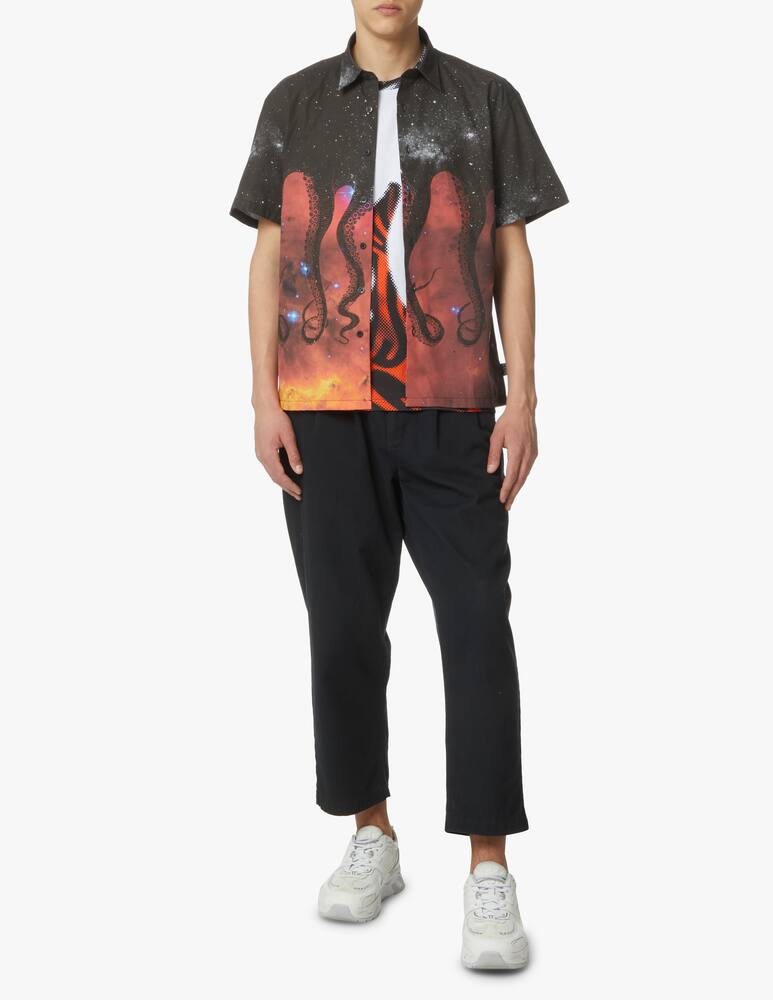 rinascente Octopus Camicia manica corta galaxy - nero