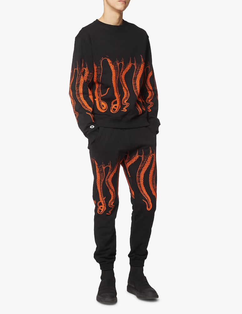 Octopus Outline octopus roundneck sweatshirt - black - picture 2 Octopus Outline octopus roundneck sweatshirt - black - picture 2