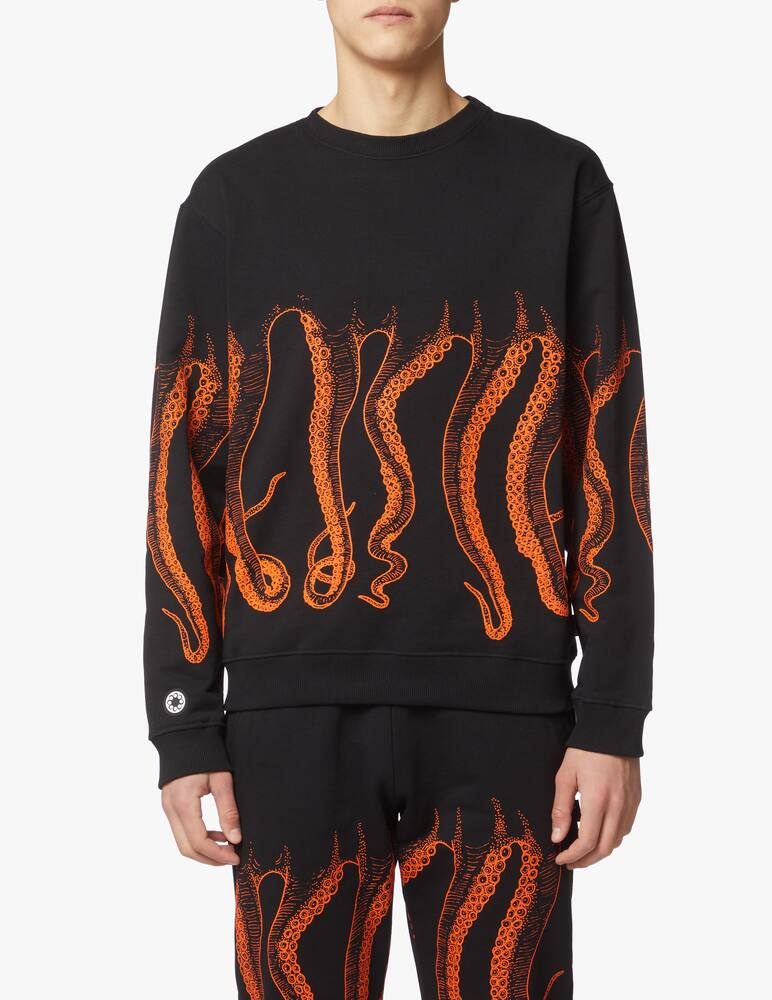 Octopus Outline octopus roundneck sweatshirt - black - picture 3 Octopus Outline octopus roundneck sweatshirt - black - picture 3