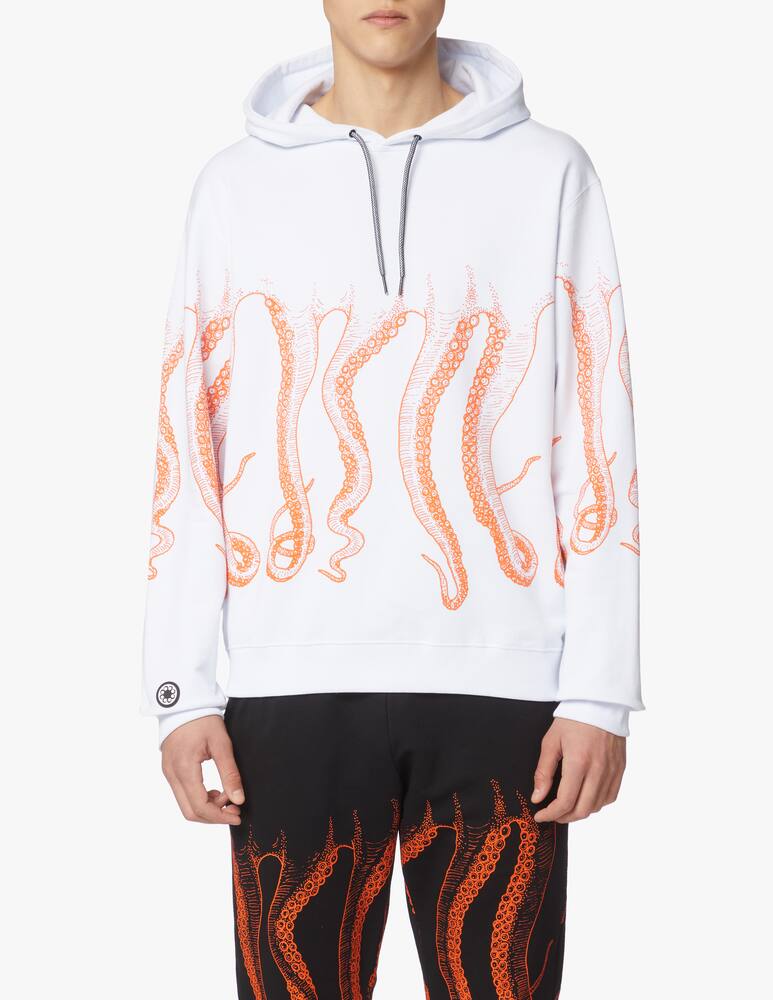 rinascente Octopus Outline octopus hoodie - white