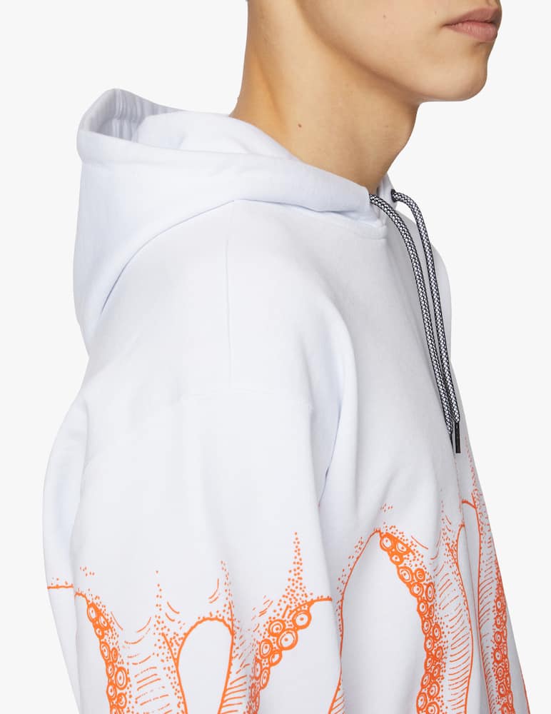 rinascente Octopus Outline octopus hoodie - white