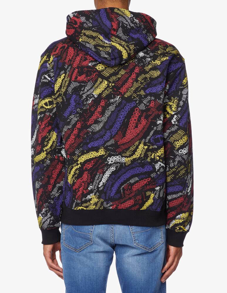 rinascente Octopus Felpa con cappuccio deco ao - nero