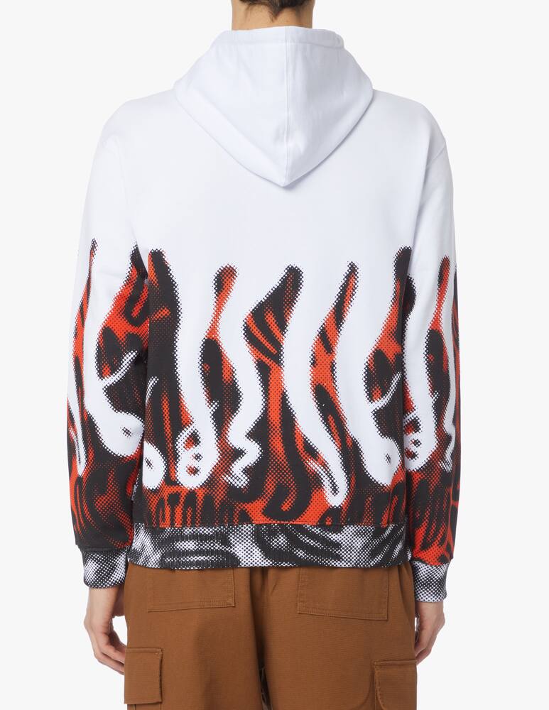 rinascente Octopus Half tone hoodie - white