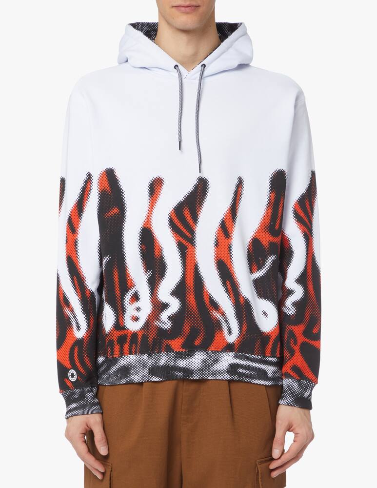 rinascente Octopus Half tone hoodie - white