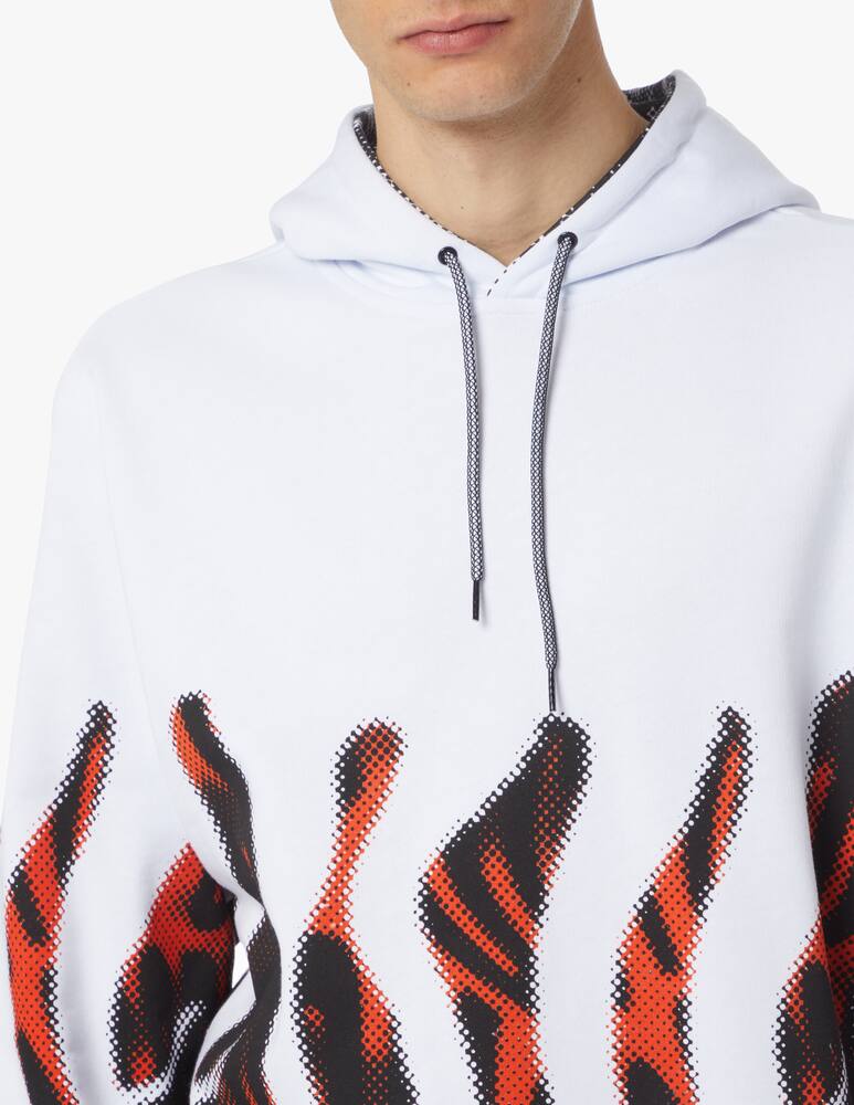 rinascente Octopus Half tone hoodie - white