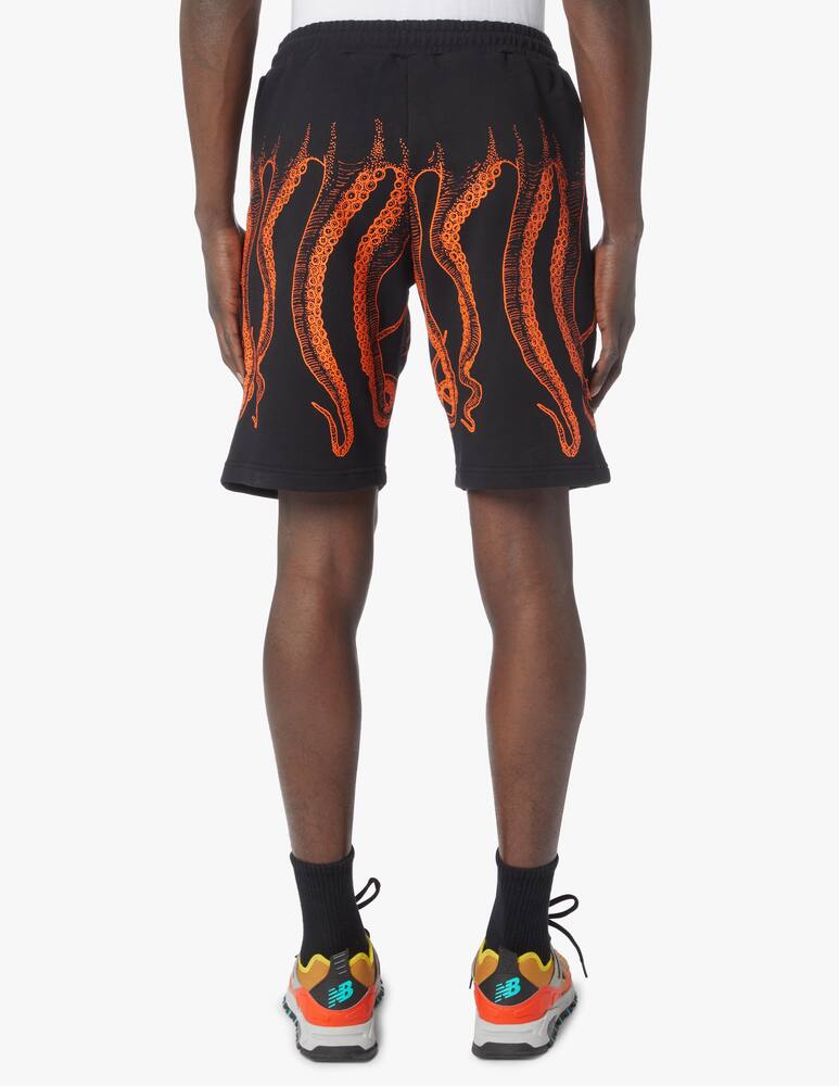 rinascente Octopus Bermuda in felpa outline - nero